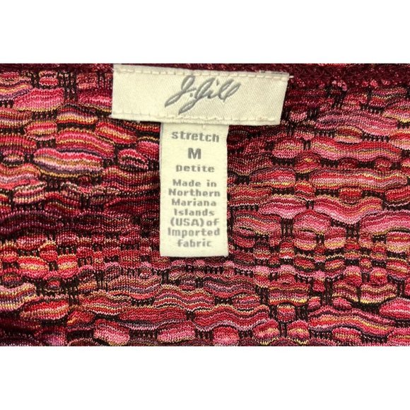 J Jill Women's top Pullover Multicolor Textured Shirt Size M - Picture 11 of 12